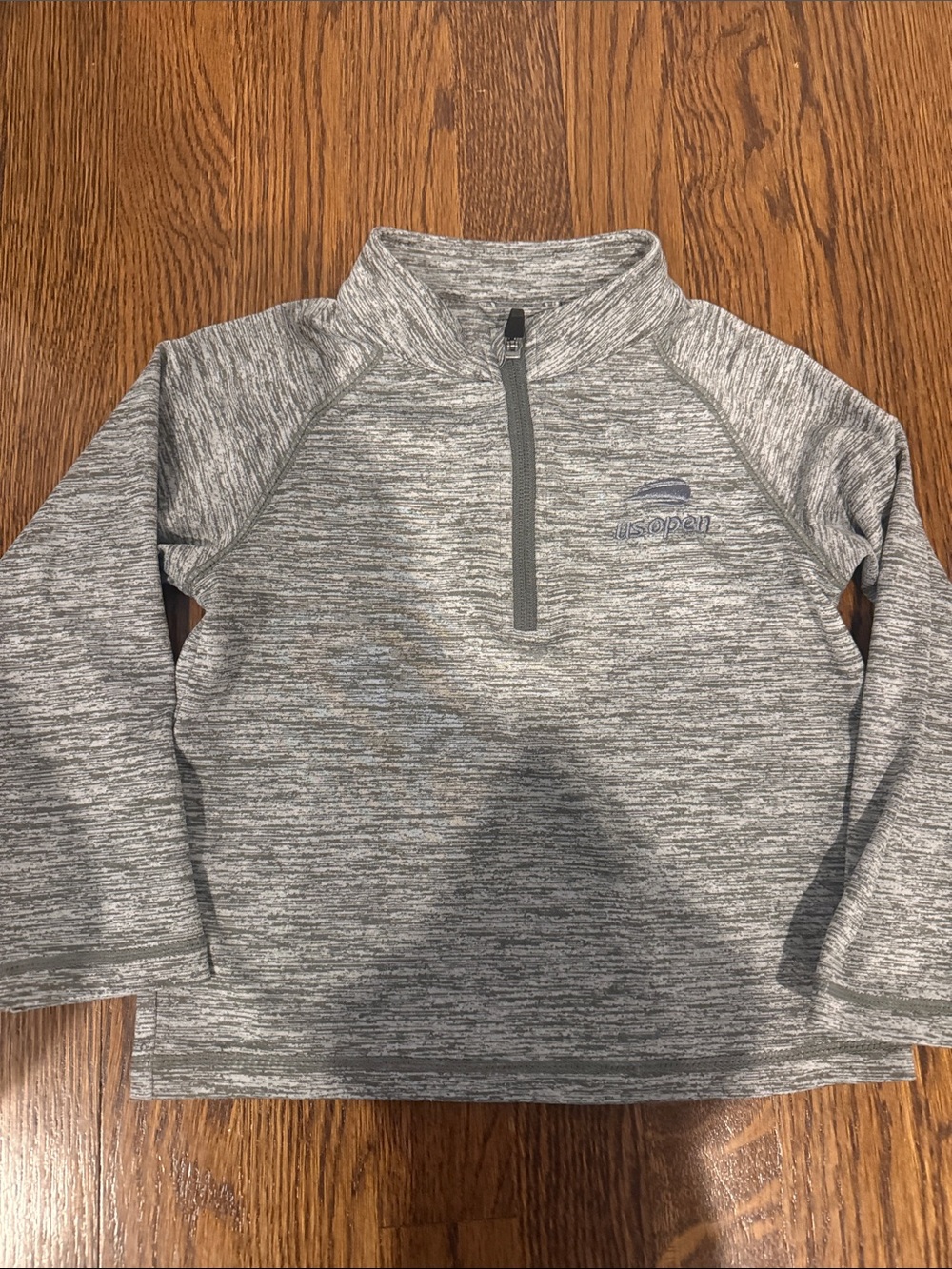 US OPEN-Youth Heather Gray Quarter-Zip Pullover